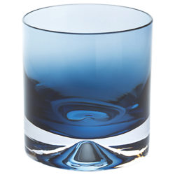 Dartington Crystal Dimple 50th Ink Blue Double Old Fashioned Tumbler, Set of 2